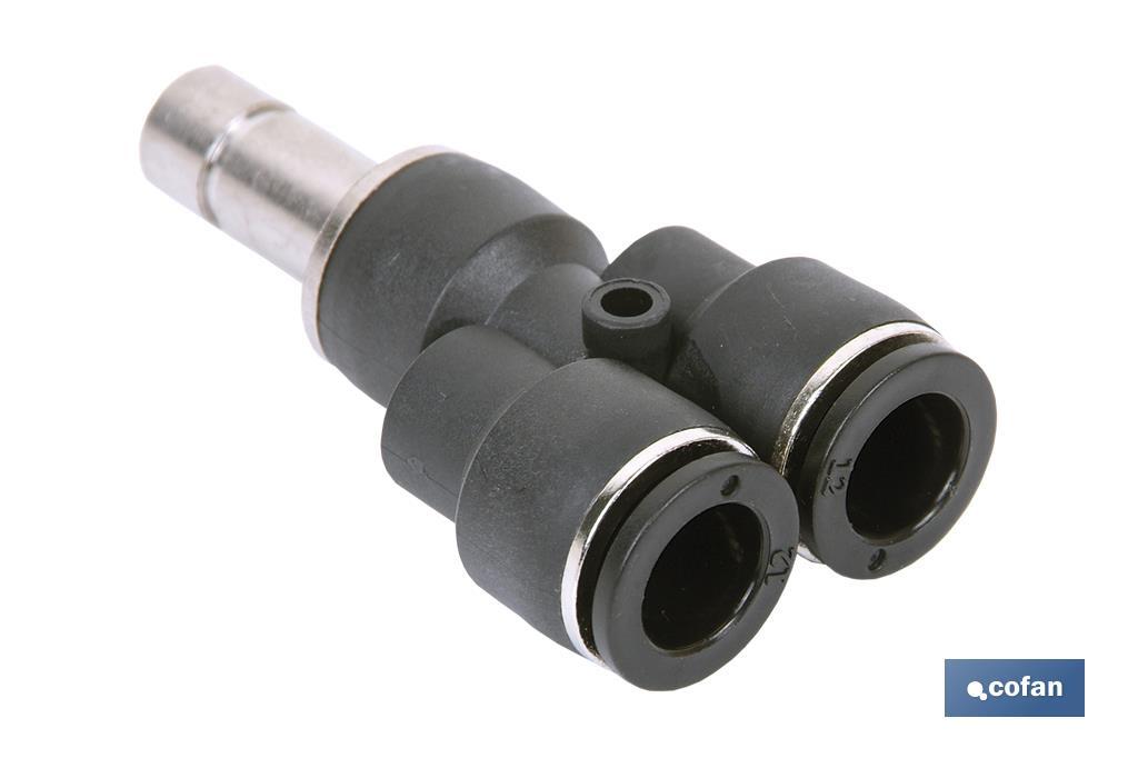 UNION EN Y CON ESPIGA LISA T-8 (PACK: 1 UDS)