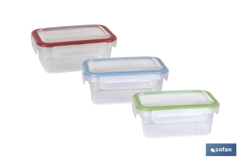 FIAMBRERA ROJA RECTANGULAR CON JUNTA BI-MATERIA MODELO YUBA 1,4 L (PACK: 1 UDS)