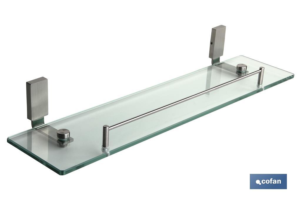 ESTANTE CRISTAL+INOX 304  MODELO MADEIRA SATIN