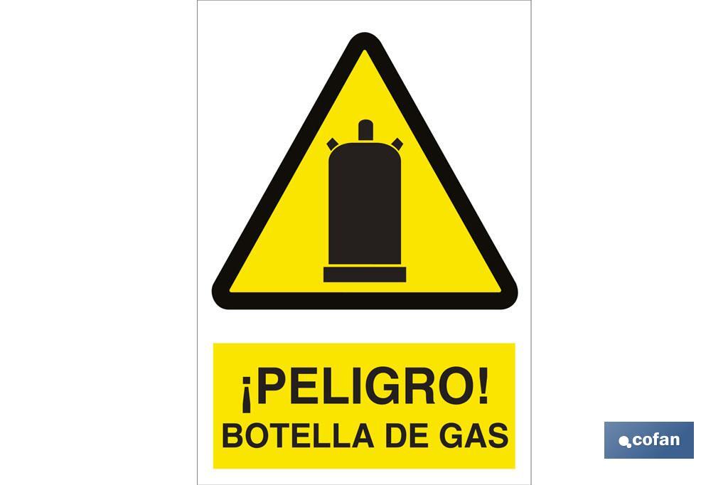 ¡Peligro! botella de gas