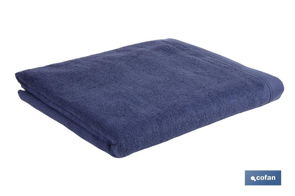 Toalla de ducha | Modelo Marín | Color Azul Marino | 100 % Algodón | Gramaje 580 g/m² | Medidas 70 x 140 cm