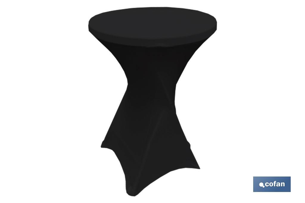 Cubierta de mesa de bar | Color Blanco, Negro o Rojo | Manteles elásticos de licra para mesa de cóctel