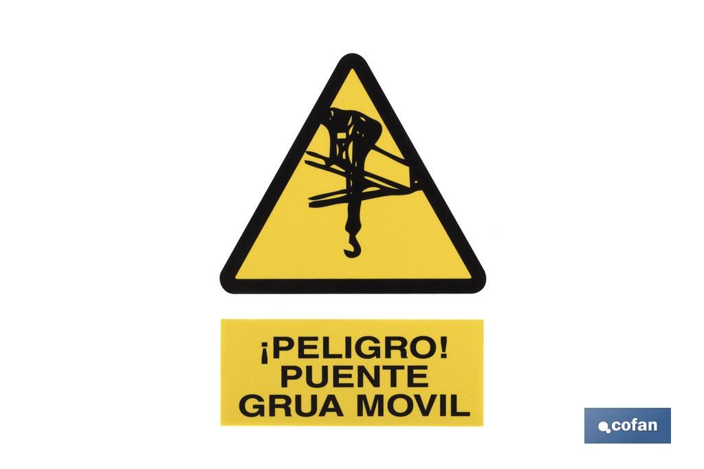 Peligro Puente grúa móvil